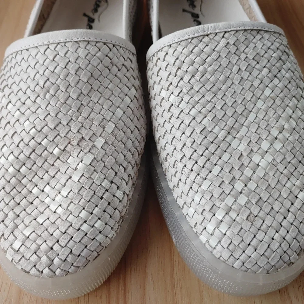 Free People Womens Ivory Santorini 2372265 Round Toe Slip On Shoes Sz 36